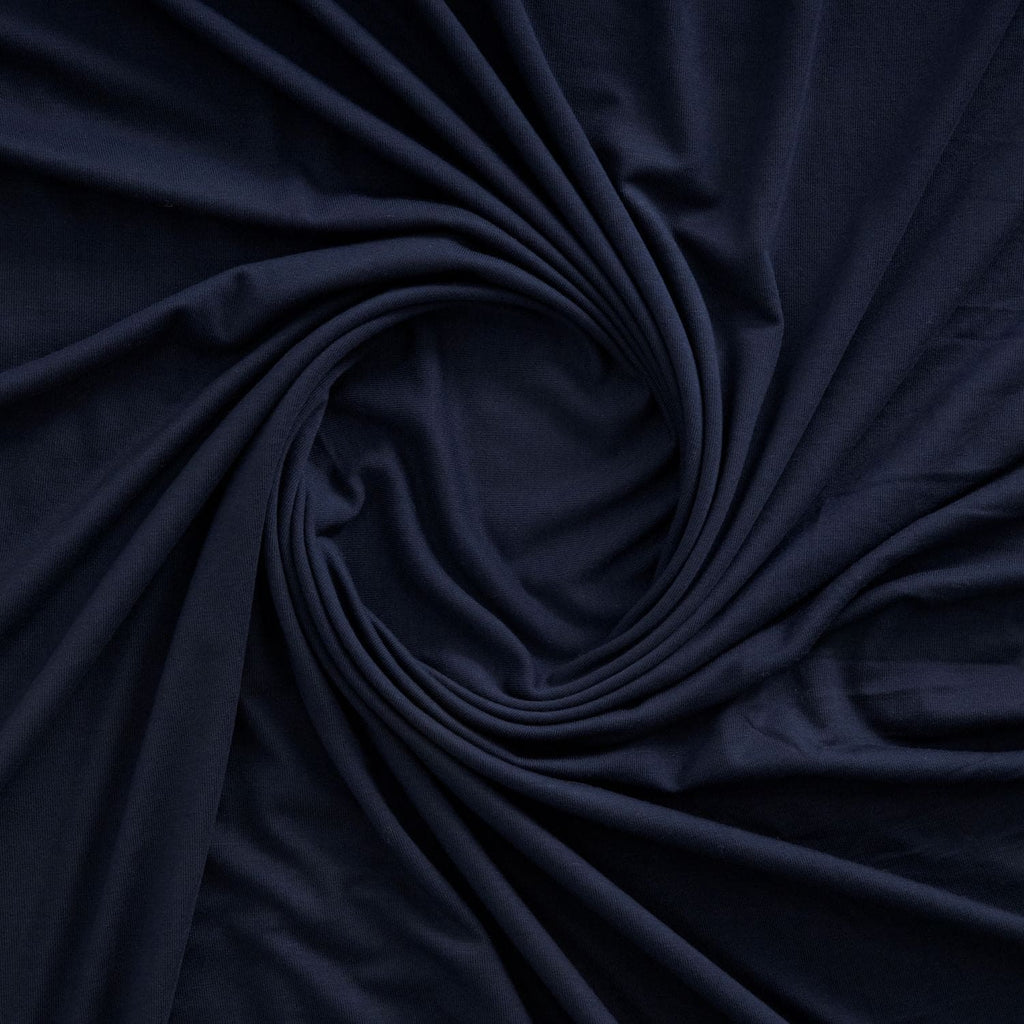 RAYON SPANDEX JERSEY  | 26117 ARRESTING NAVY - Zelouf Fabrics
