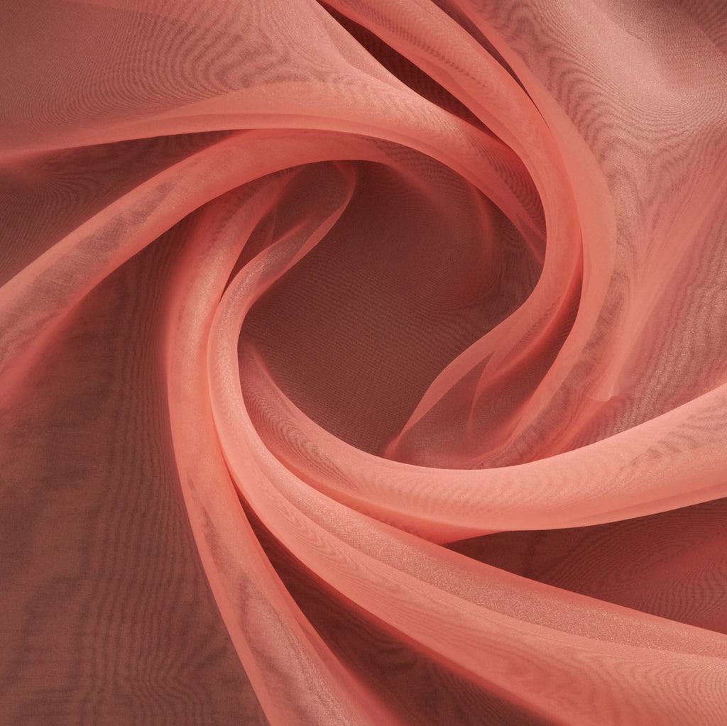 CORAL SHELL | 9494 - SOLID ORIGAMI ORGANZA - Zelouf Fabrics