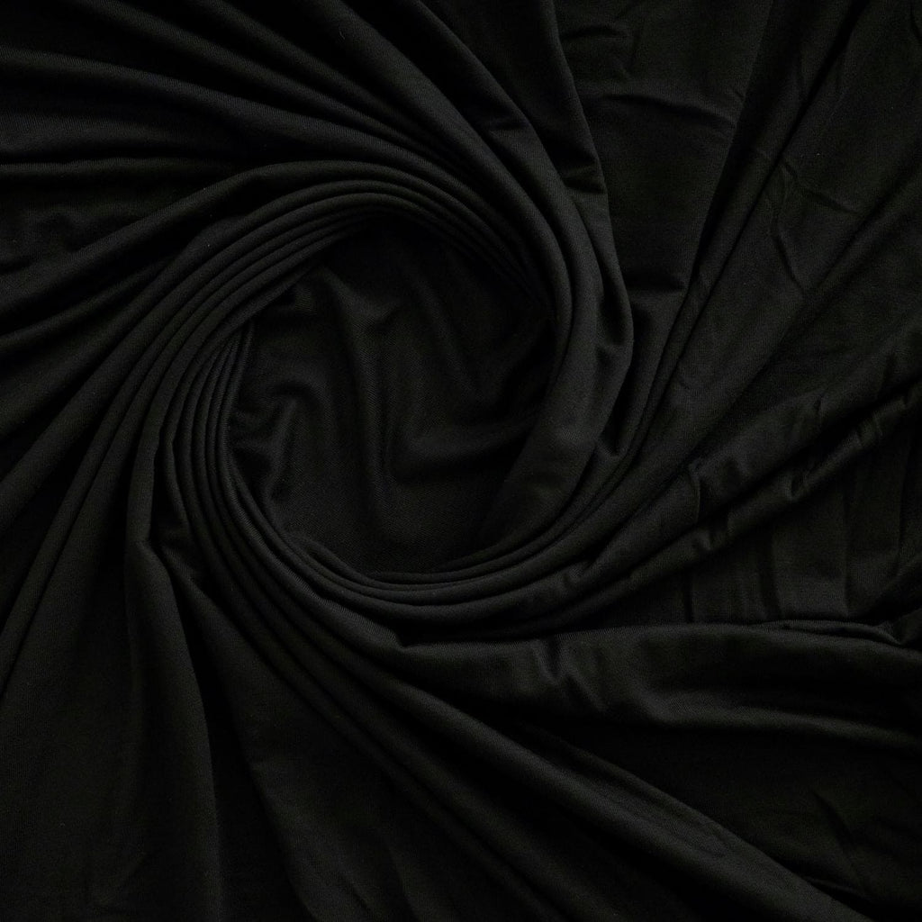 RAYON SPANDEX JERSEY  | 26117 BLACK - Zelouf Fabrics