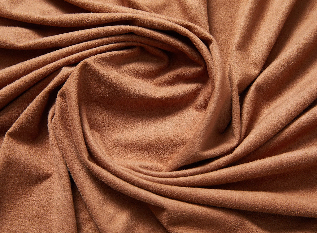 ONE SIDE SUEDE SOLID  | 1839 232 COGNAC - Zelouf Fabrics