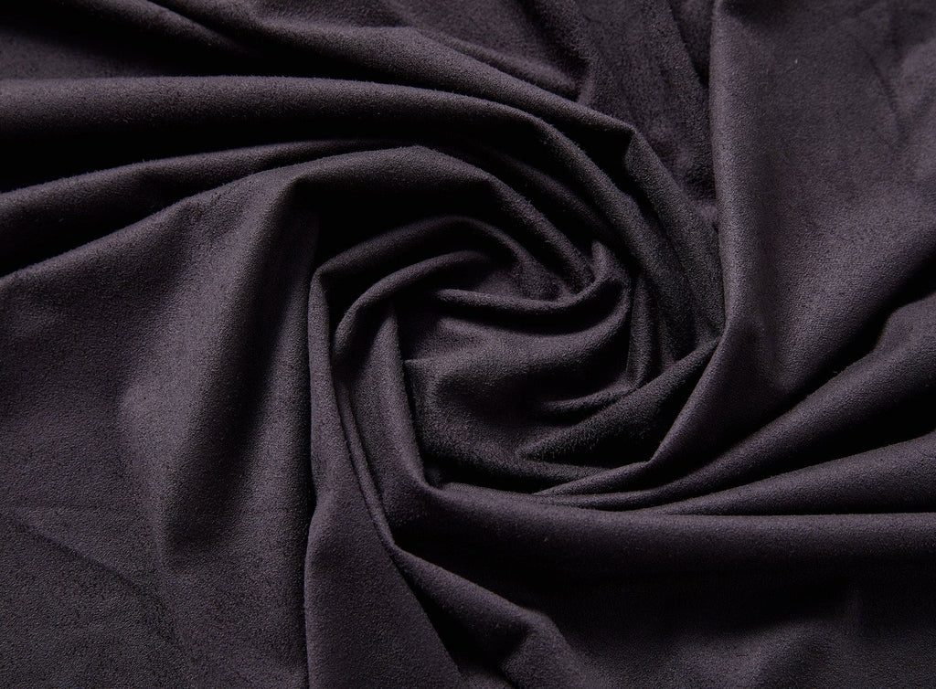 ONE SIDE SUEDE SOLID  | 1839 999 BLACK - Zelouf Fabrics