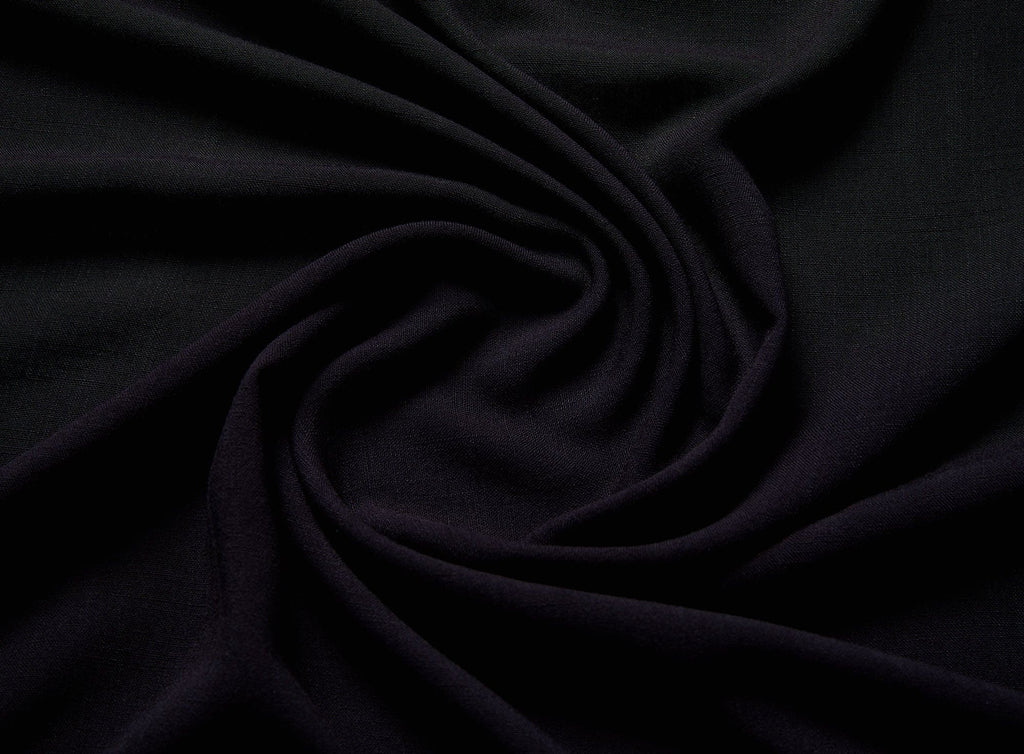 DAKOTA RAYON LINEN  | 1865 999 BLACK - Zelouf Fabrics