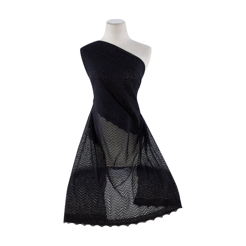 LILA OPEN CHEVRON CROCHET  | 1904 999 BLACK - Zelouf Fabrics