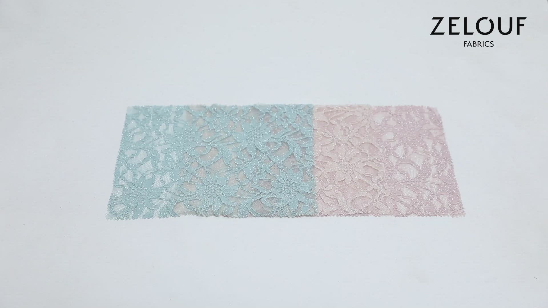 8266 Green Tonal Stretch Roller Glitter Scallop Lace Video