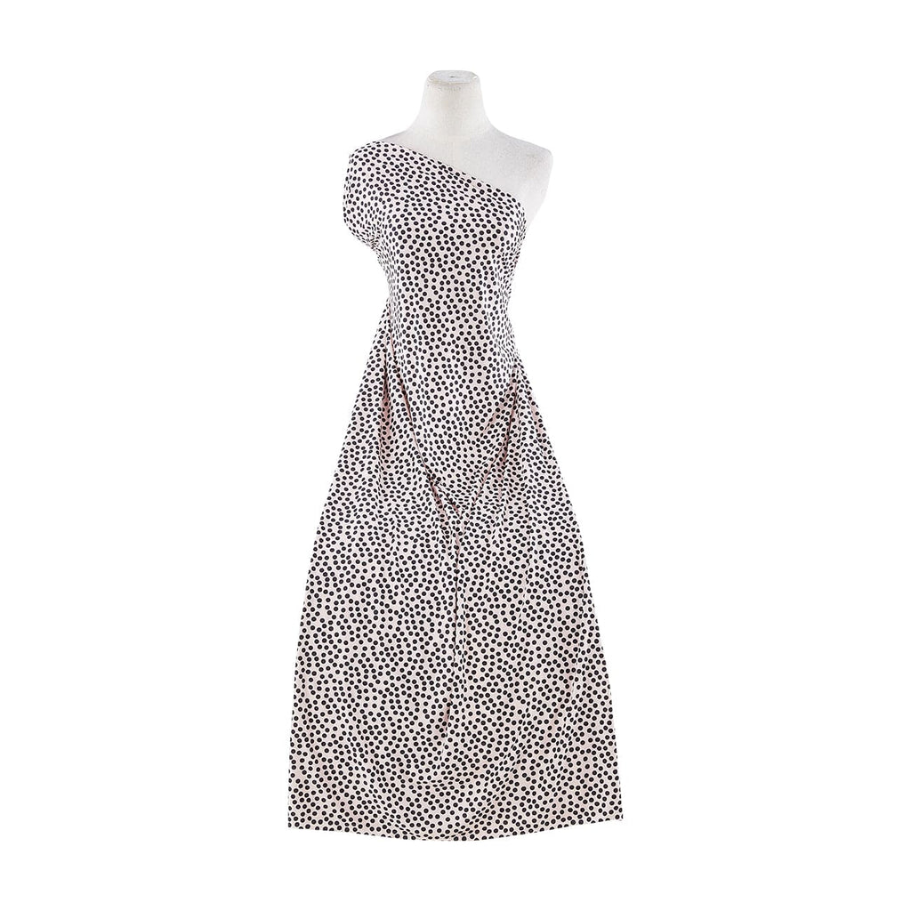 BLUSH/BLACK | 20137 - BABY ASPRIN SPOTTED DOT ON SINGLE SPAN - Zelouf Fabrics