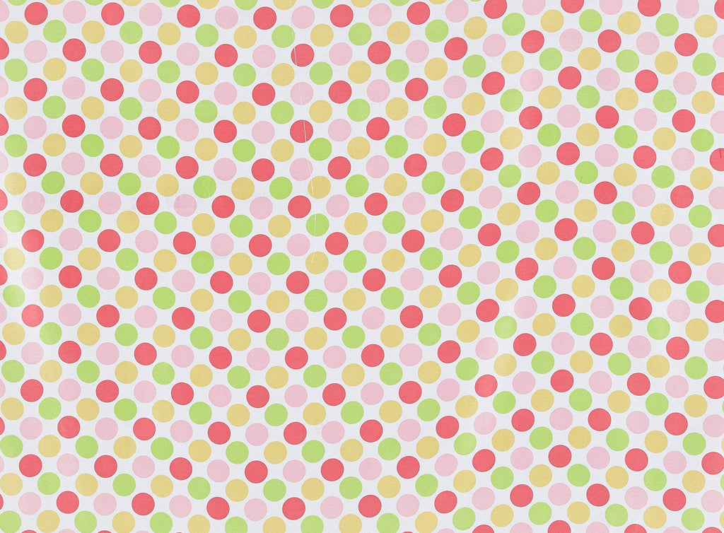 CORAL CONFETTI | 20144-6418 - DOTS PRINT ON SHANTUNG - Zelouf Fabrics