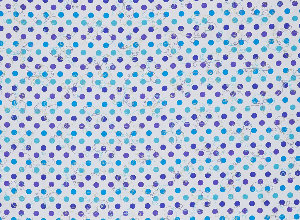 BUTTERFLY EMBROIDERY ON DOT PRINTED SHANTUNG  | 20162-8603  - Zelouf Fabrics