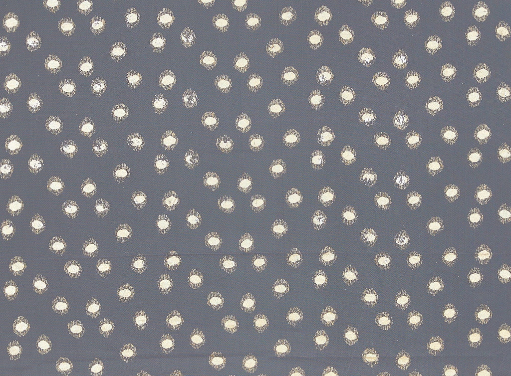 GREY/GOLD | 20188-1060 - LARGE DOTS ON TULLE W/ FOIL - Zelouf Fabrics