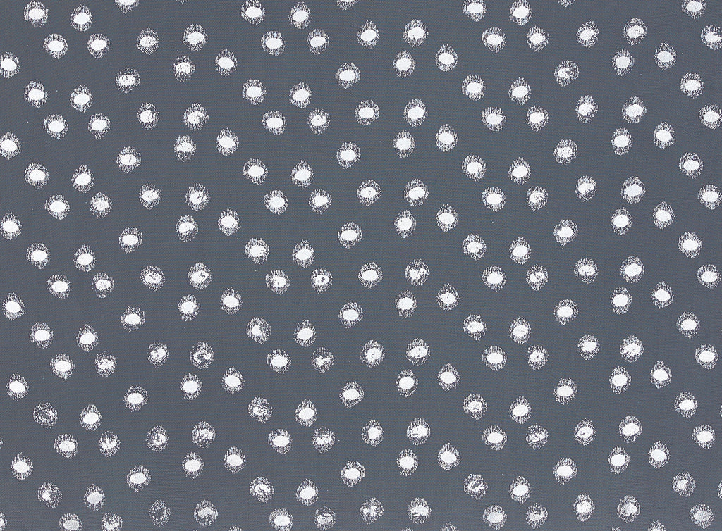 GREY/SILVER | 20188-1060 - LARGE DOTS ON TULLE W/ FOIL - Zelouf Fabrics