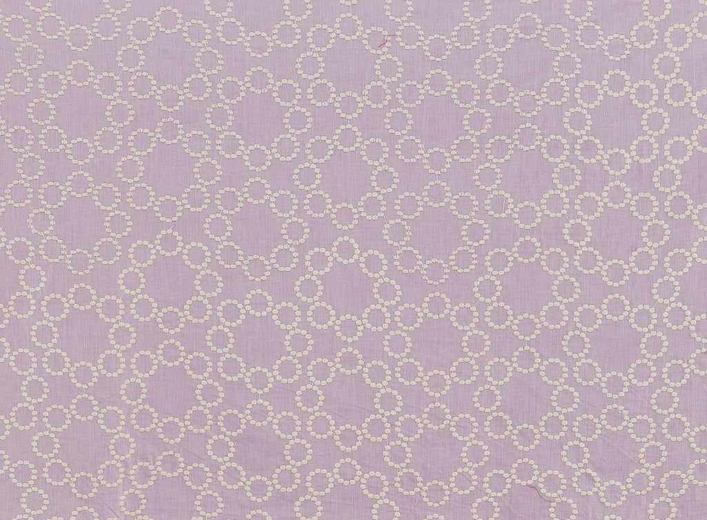 CIRCLE EMBROIDERY ON COTTON LAWN  | 20244-5554  - Zelouf Fabrics