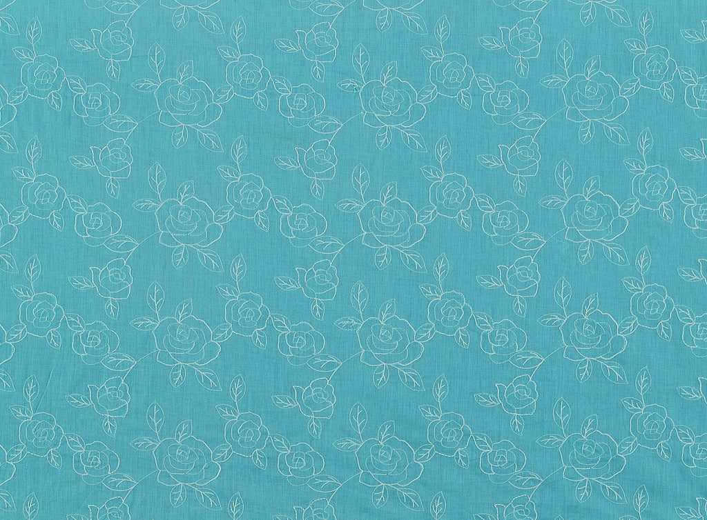 FLOWER EMBROIDERY ON COTTON LAWN  | 20269-5554  - Zelouf Fabrics