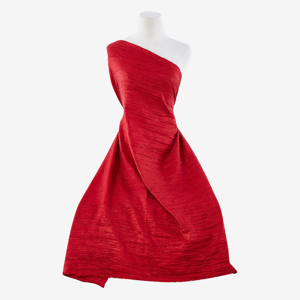 APPLE GLITZ | 20276-6699-RED - SUPER CRUSHED STRETCH TAFFETA - Zelouf Fabric