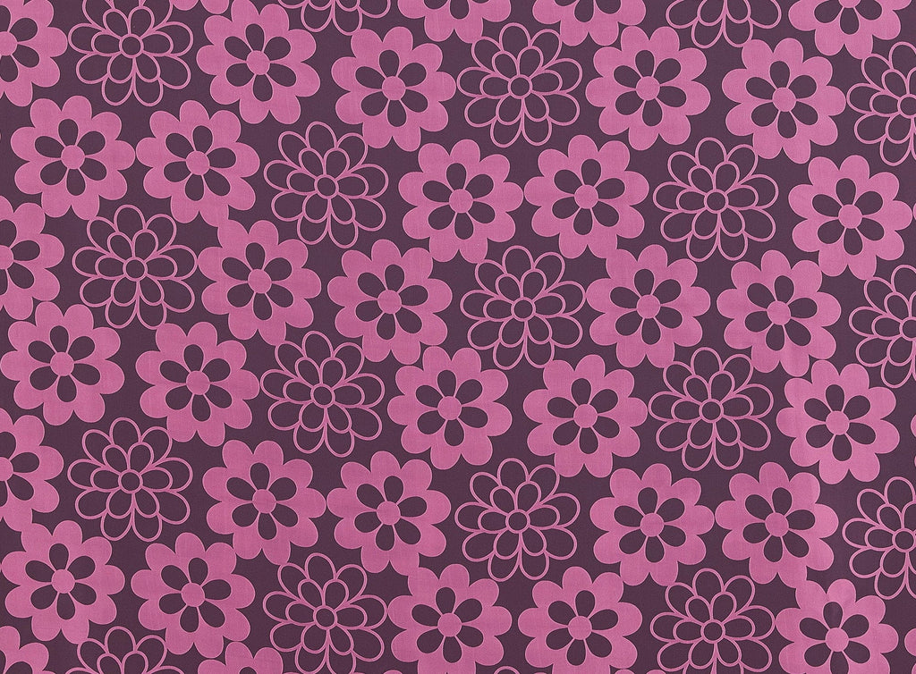 ROSE PUNCH | 20282 - FLOWER BURNOUT ORGANZA - Zelouf Fabrics