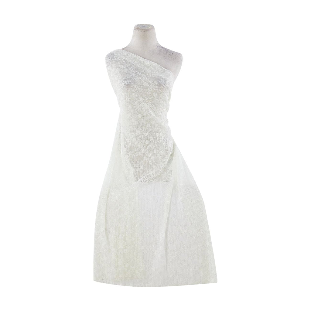IVORY | 20346-PLEATED - POLY LACE WITH PLEATING - Zelouf Fabrics