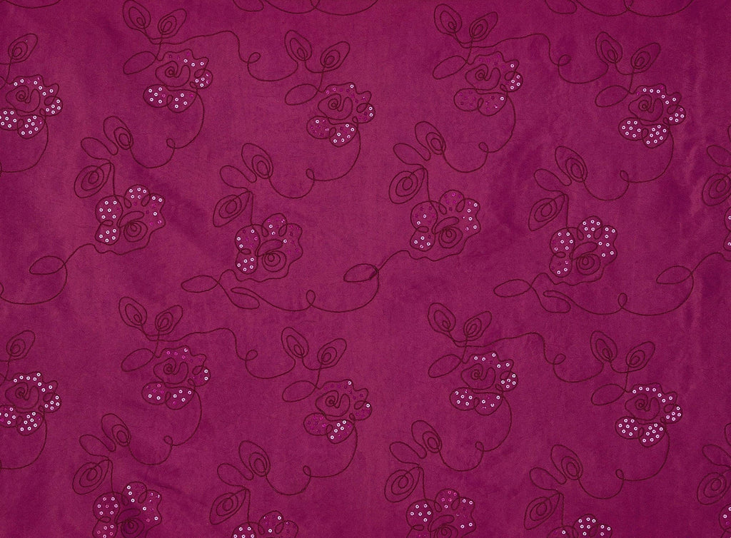 CORD & DAISY TAPE FLOWER DOUBLE BORDER ON N/P TAFF  | 20376  - Zelouf Fabrics