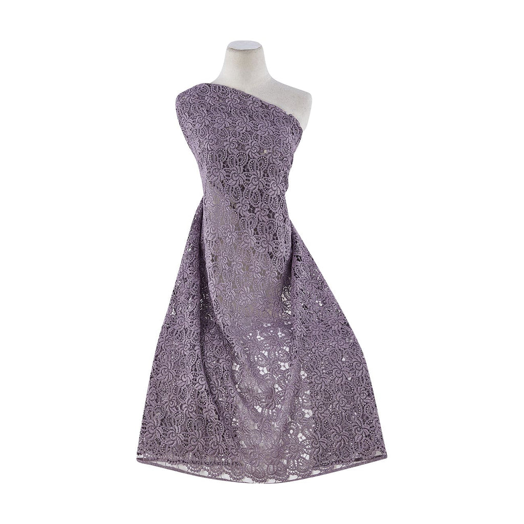AMETHYST/SILVER | 20405-POLY - FLORAL CHEMICAL LACE - Zelouf Fabrics