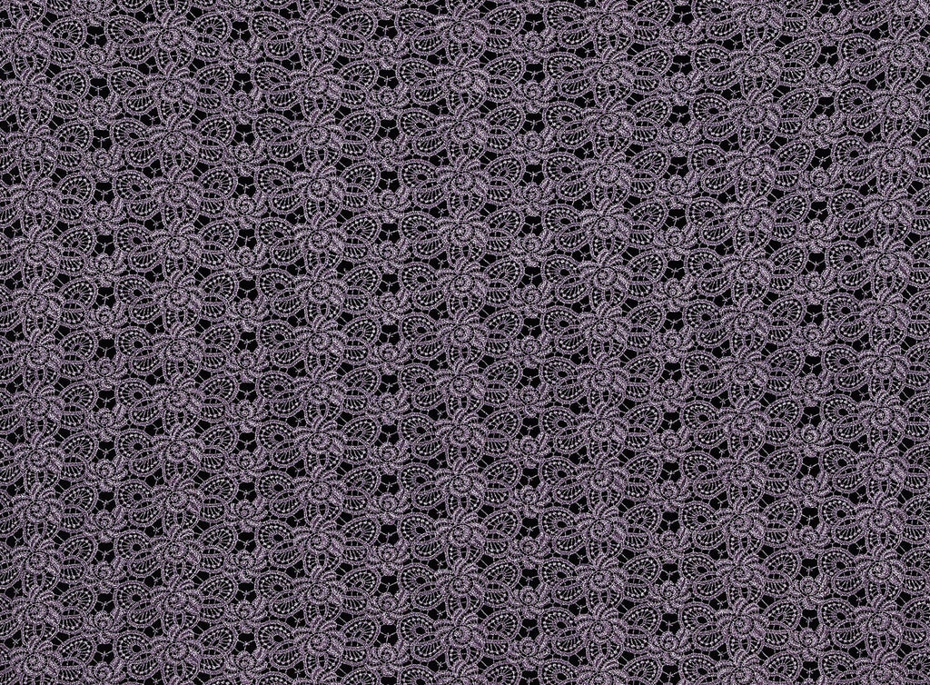 AMETHYST/SILVER | 20405-POLY - FLORAL CHEMICAL LACE - Zelouf Fabrics