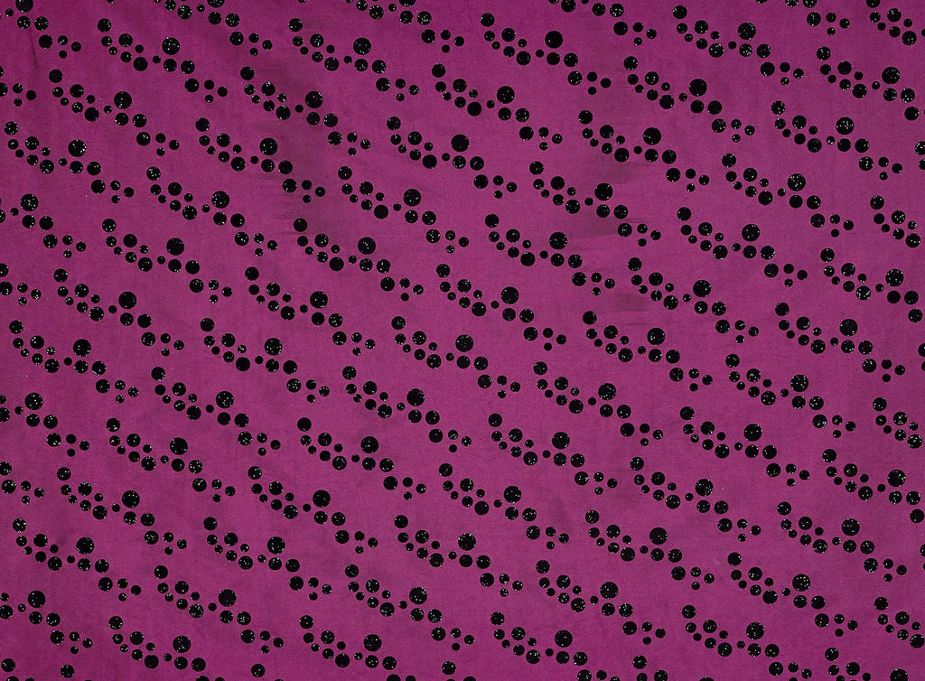 ALL OVER BIAS DOT WITH MIXED GLITTER ON N/P TAFF 1X  | 20421-6085 RUBY GLITZ - Zelouf Fabrics