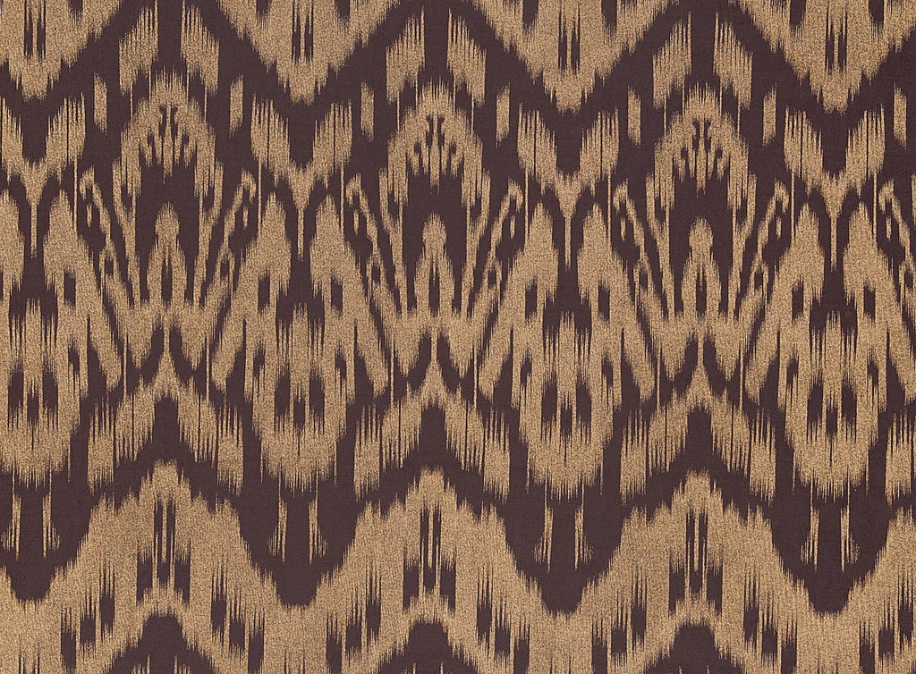 LE BROWN/GOLD | 20456-6727 - ECAT FOIL ON SLINKY - Zelouf Fabrics