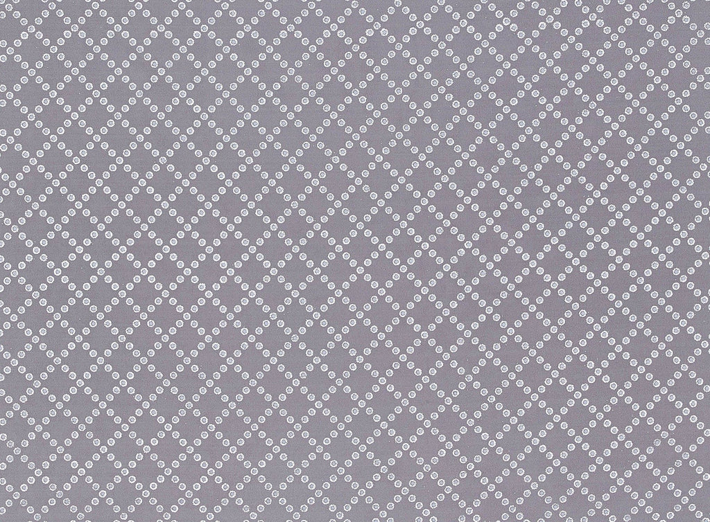 BIAS CHECK FLOCK W/EDGE GLITTER ON TRILOBAL ORGANZA  | 20487-926  - Zelouf Fabrics