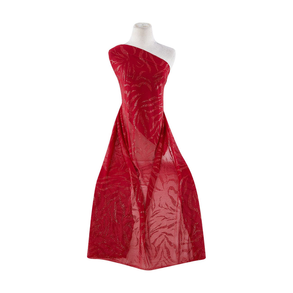 ZEBRA GLITTER ON MJC  | 20496-631 GLORIA RED - Zelouf Fabrics