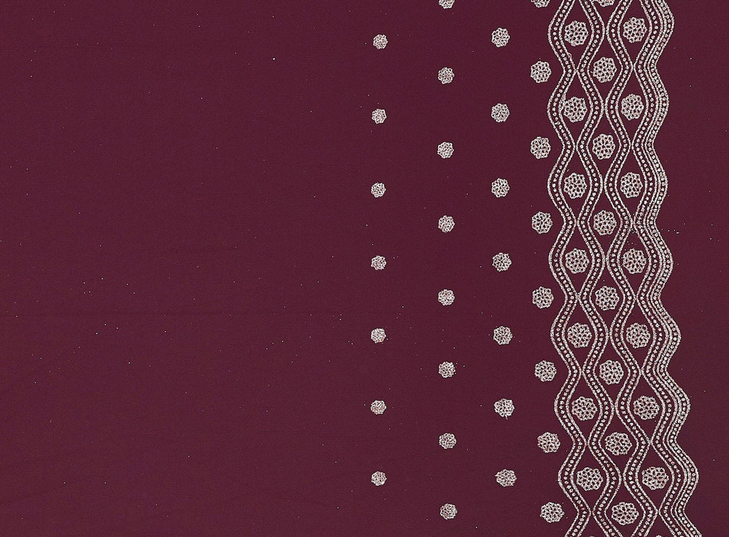 DOUBLE BORDER GLITTER ON TULLE  | 20552-1060  - Zelouf Fabrics