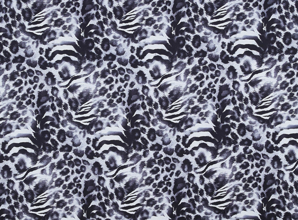 ZEBRA LEOPARD PRINT ON CHARMEUSE  | 20574-404  - Zelouf Fabrics