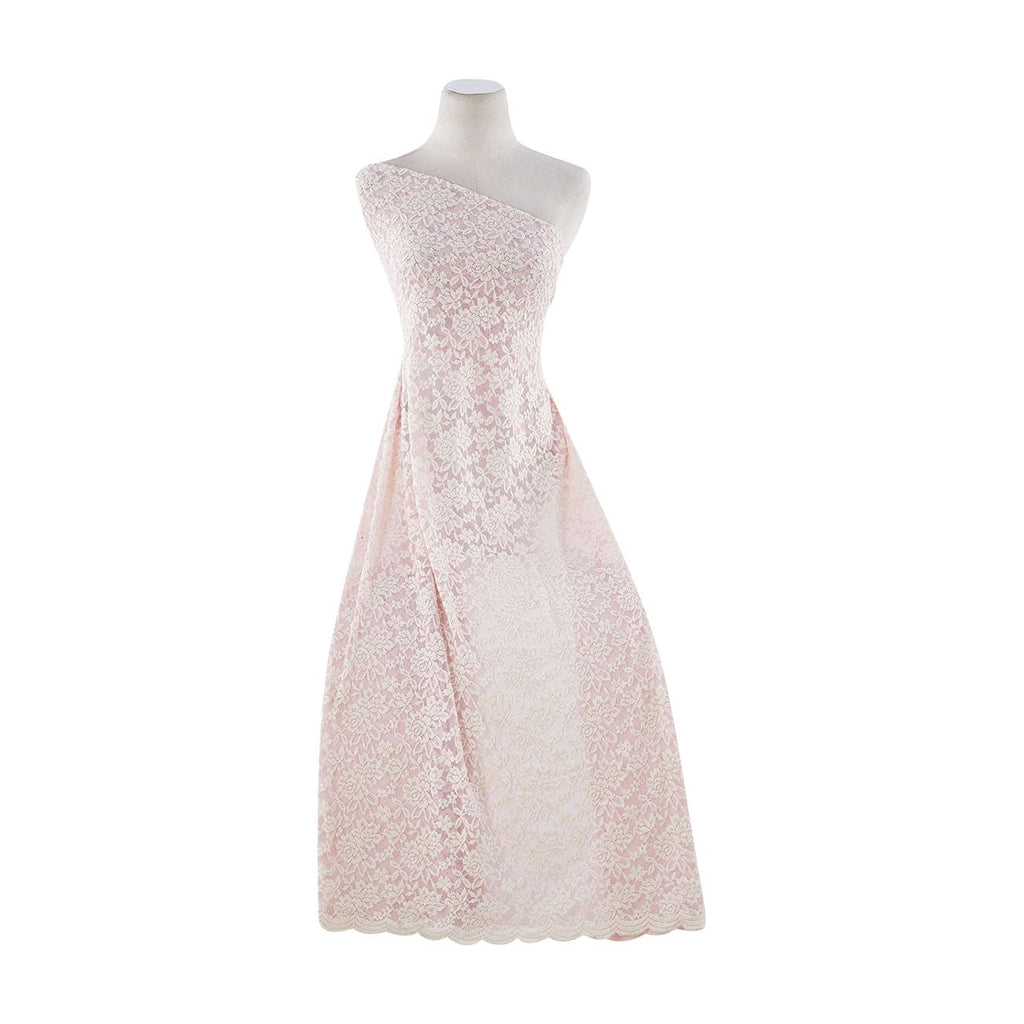 LILAC PASTRY | 20606-SCALLOP - 2 TONE LACE W/SCALLOP CUTTING - Zelouf Fabrics