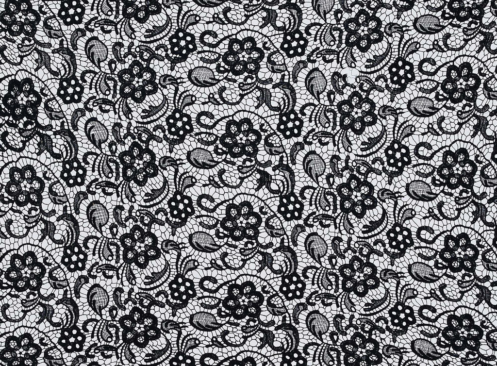 BLACK | 20636 - DANIE COTTON CROCHET LACE - Zelouf Fabrics