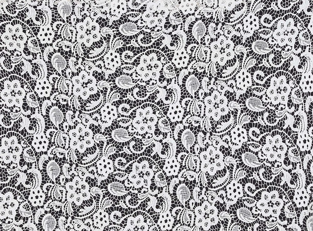 WHITE | 20636 - DANIE COTTON CROCHET LACE - Zelouf Fabrics