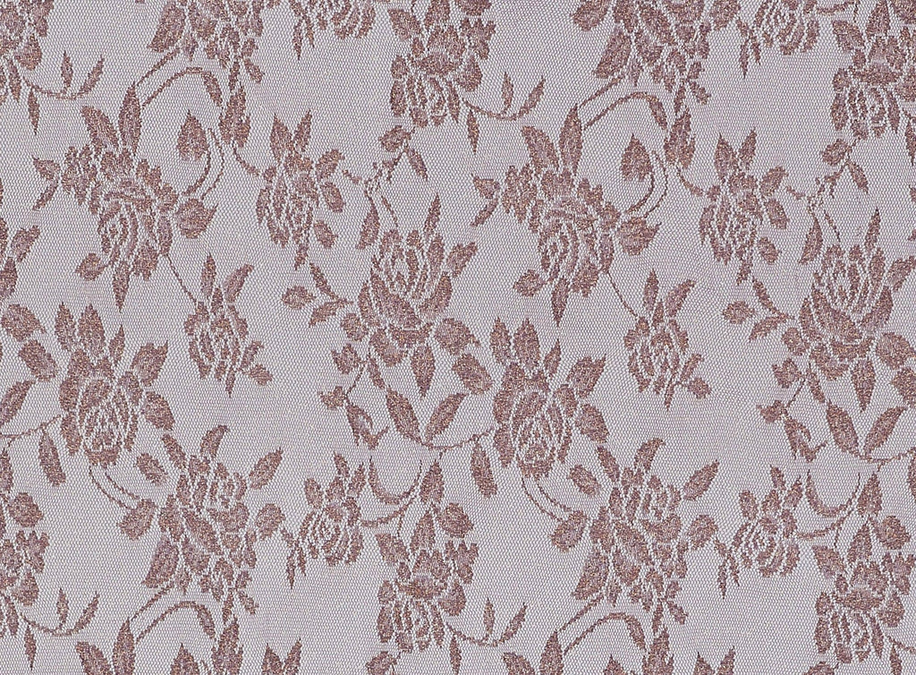 LILAC/GOLD | 20674 - FRENCH CROCHET KNIT LACE W/ METALLIC - Zelouf Fabrics