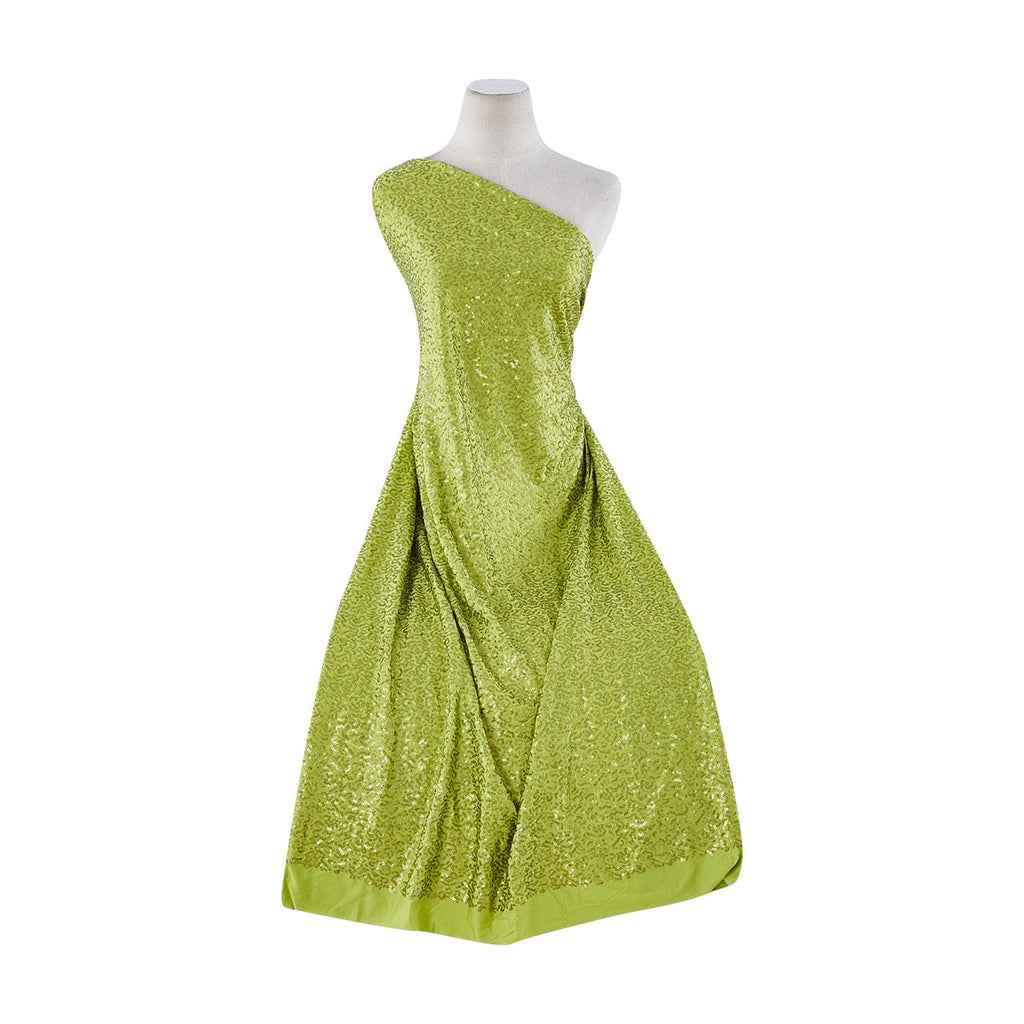 LIME SPRITZ | 20725-7272 - ALL OVER SEQUINS ON SINGLE SPAN - Zelouf Fabrics