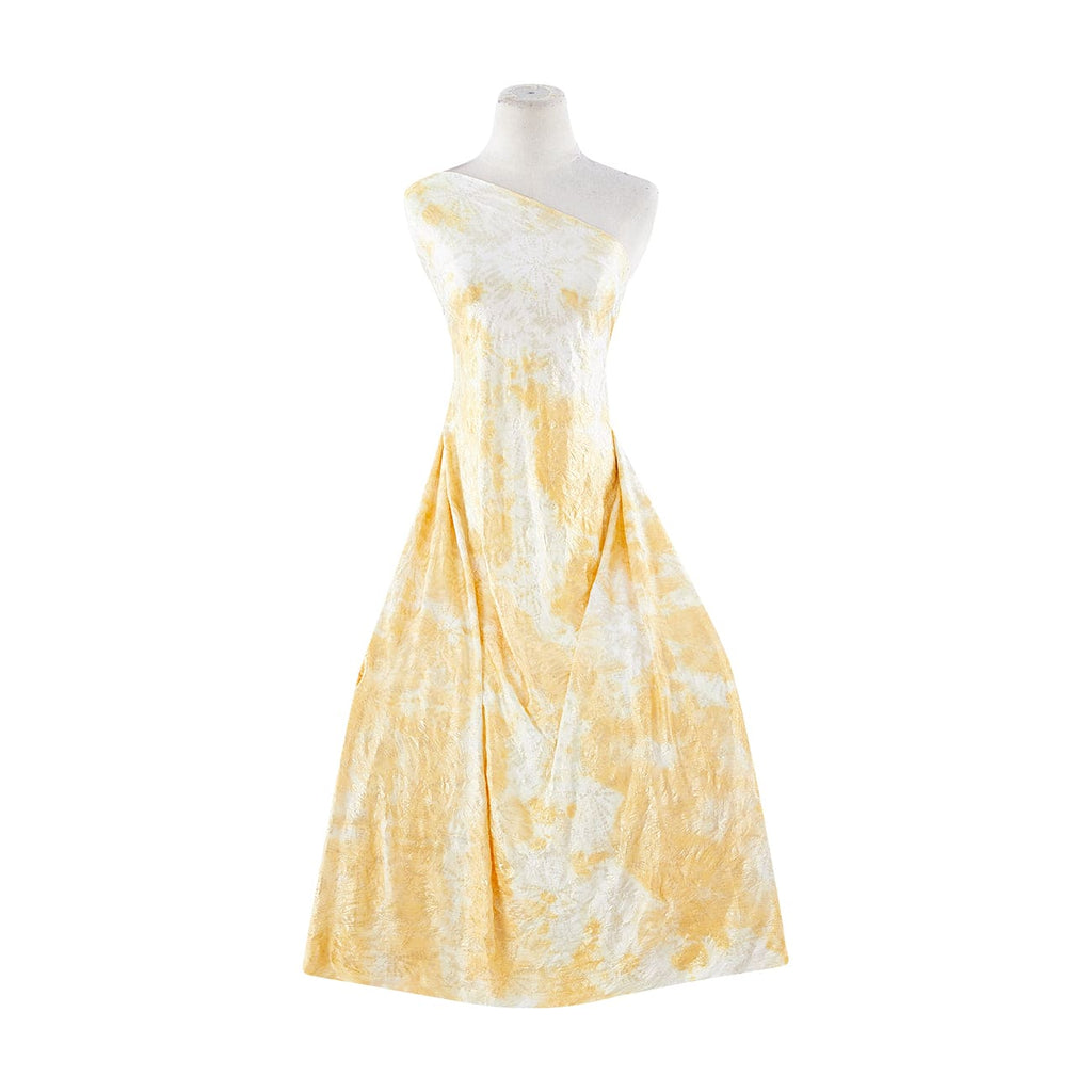 LEMON/GOLD | 20759 - CRUSHED TIE-DYED VENECIA WITH FOIL - Zelouf Fabrics
