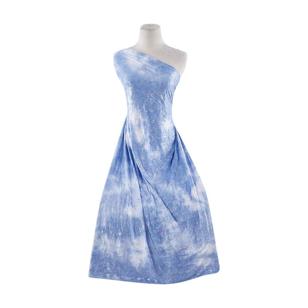 PERI/SILVER | 20759 - CRUSHED TIE-DYED VENECIA WITH FOIL - Zelouf Fabrics