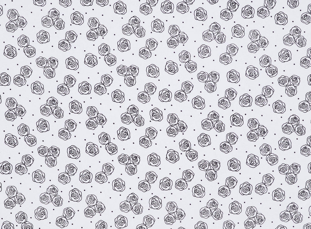 ROSE FLOWER AND DOTS WITH MIXED GLITTER ON ORGANZA  | 20790-926  - Zelouf Fabrics