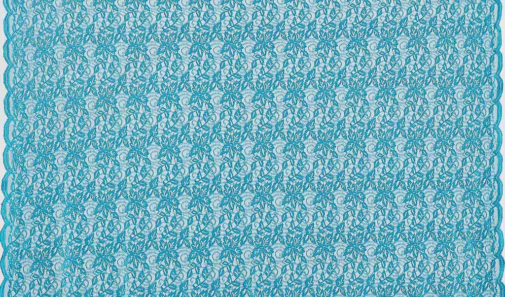 CORD VENICE STRETCH LACE WITH ROLLER GLITTER  | 20809SC-RLRGLT TEAL DRAMA - Zelouf Fabrics