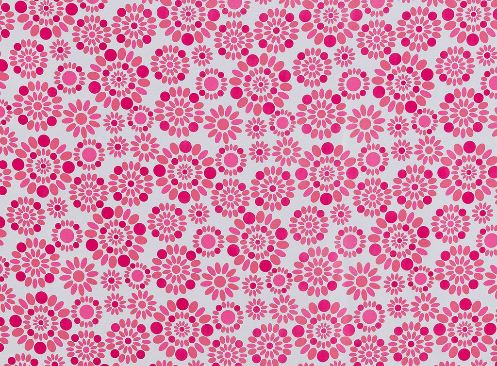 MULTI COLOR DOT FLOWERS PRINT ON SHANTUNG [EN CAD]  | 20859-6418  - Zelouf Fabrics