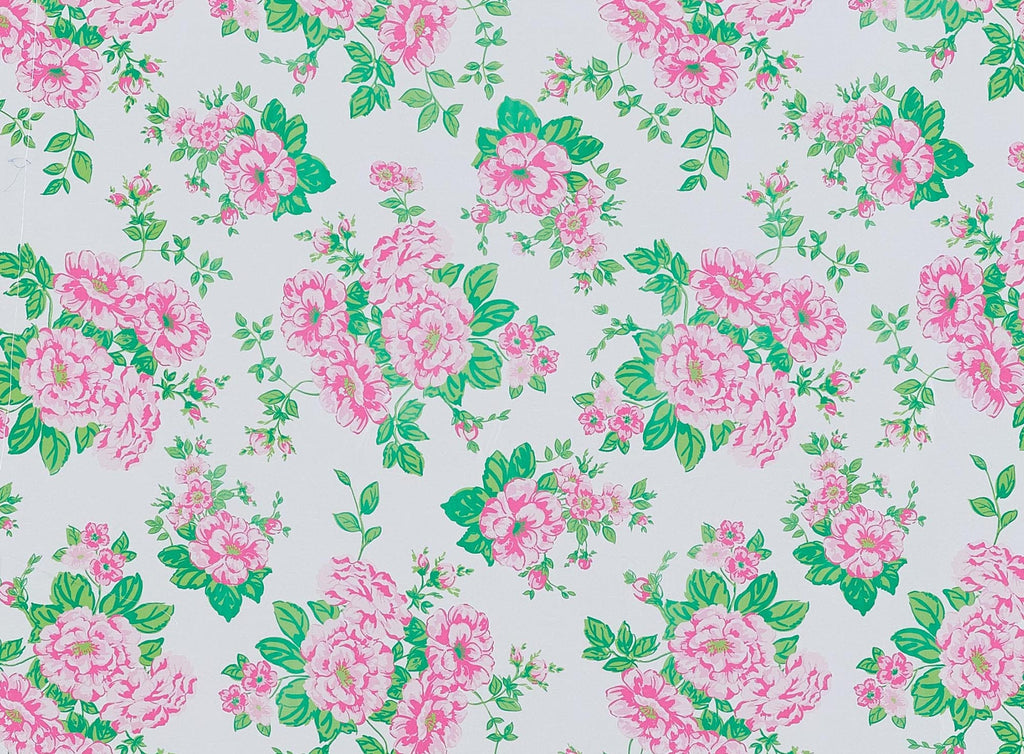 ROSE PRINT ON SHANTUNG [EN CAD PRINTING]  | 20860-6418  - Zelouf Fabrics