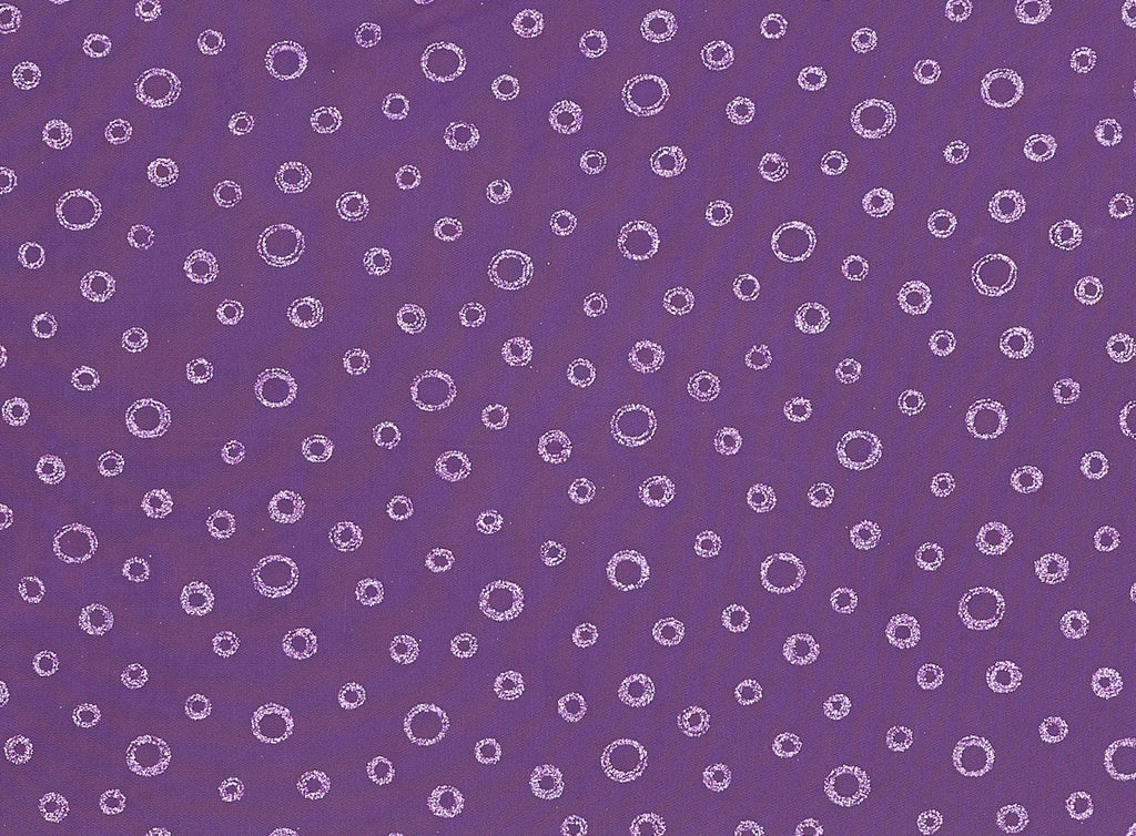 ALL OVER SKETCH CIRCLES OF GLITTER ON TULLE  | 20878-1060 ORCHID LIPS - Zelouf Fabrics