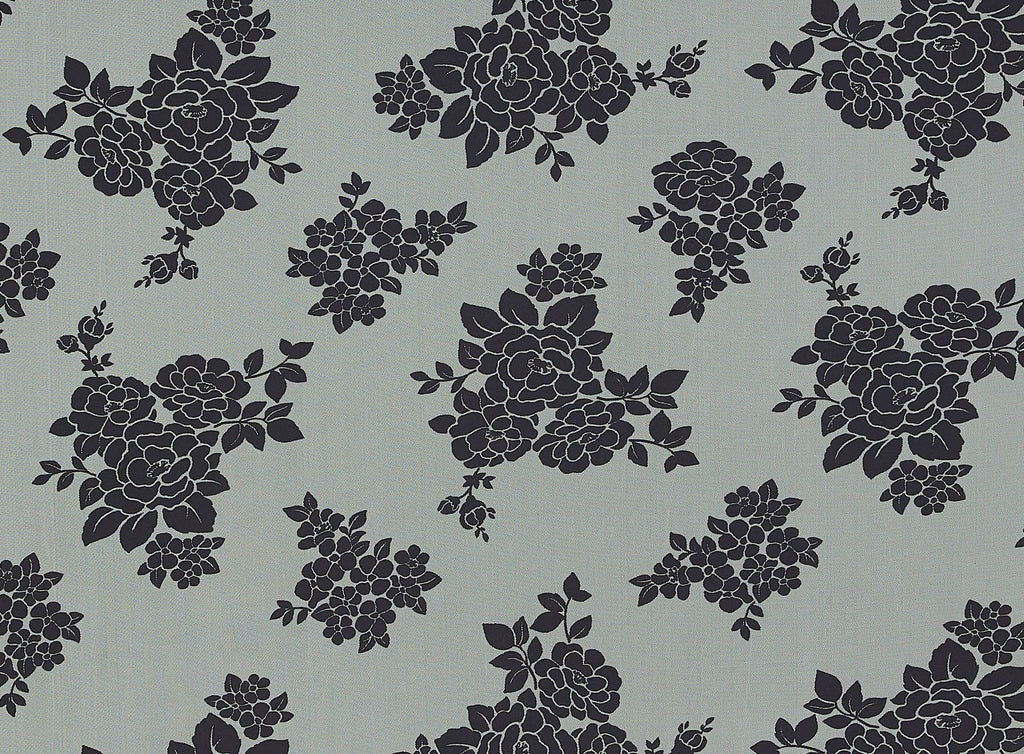 YELLOW/BLACK | 20879-1060 - ROSE BANQUET PRINT ON TULLE - Zelouf Fabrics