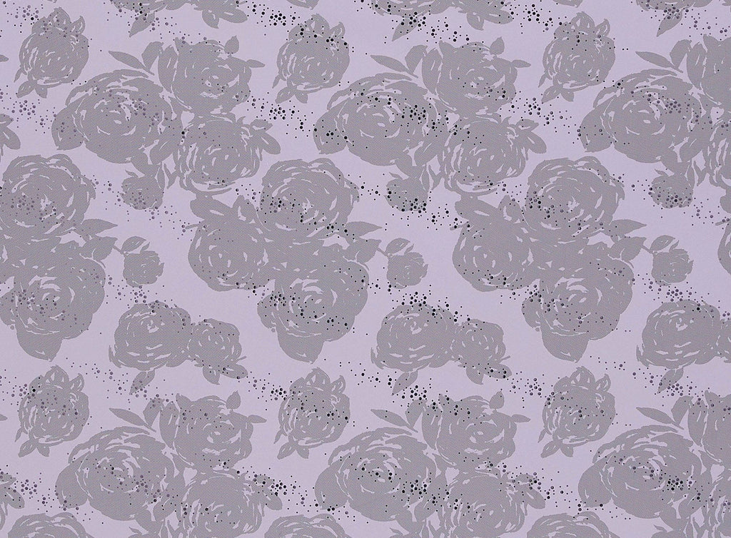 LAVENDER MARBLE | 20880-1060TRANS - ROSE BLOOM PRINT ON TULLE W/ TRANS - Zelouf Fabrics