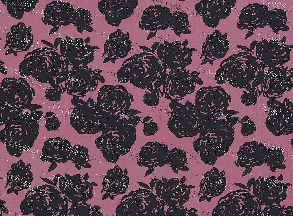 ROSE BLOOM PRINT ON TULLE W/ TRANS  | 20880-1060TRANS  - Zelouf Fabrics