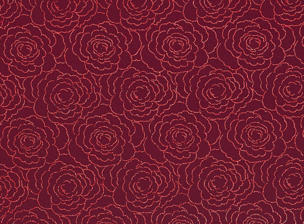 APPLE JOLLY | 20882-1060 - ROSE BOUQUET GLITTER ON TULLE - Zelouf Fabrics