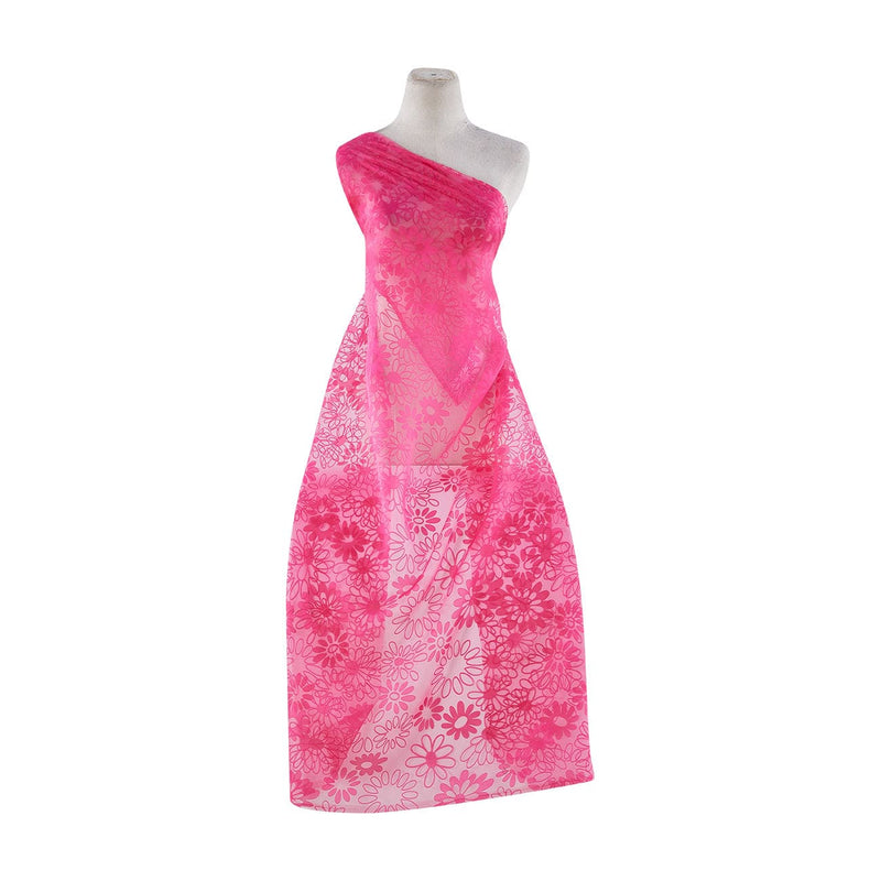DAISY BURNOUT DESIGN ON ORGANZA  | 20897