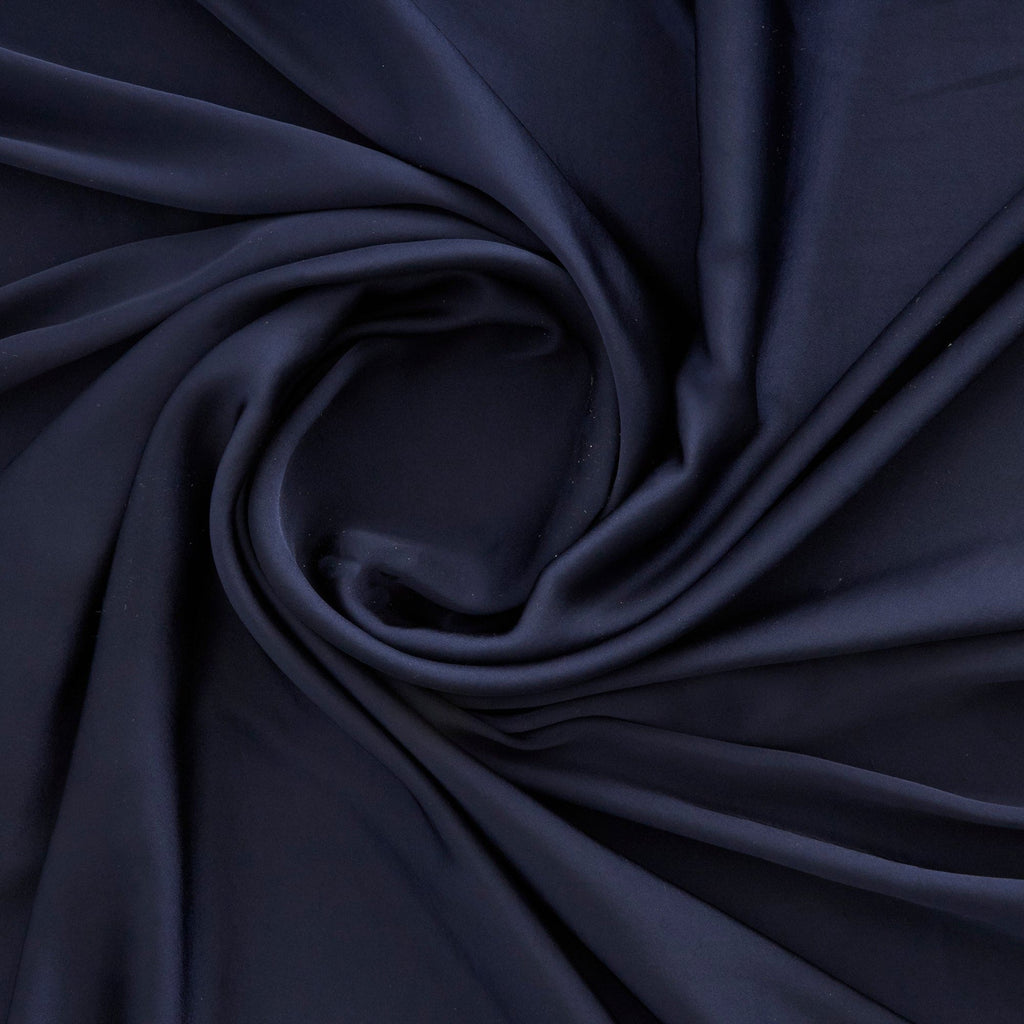 RUMPLE SATIN | D2040 LOVELY NAVY - Zelouf Fabrics