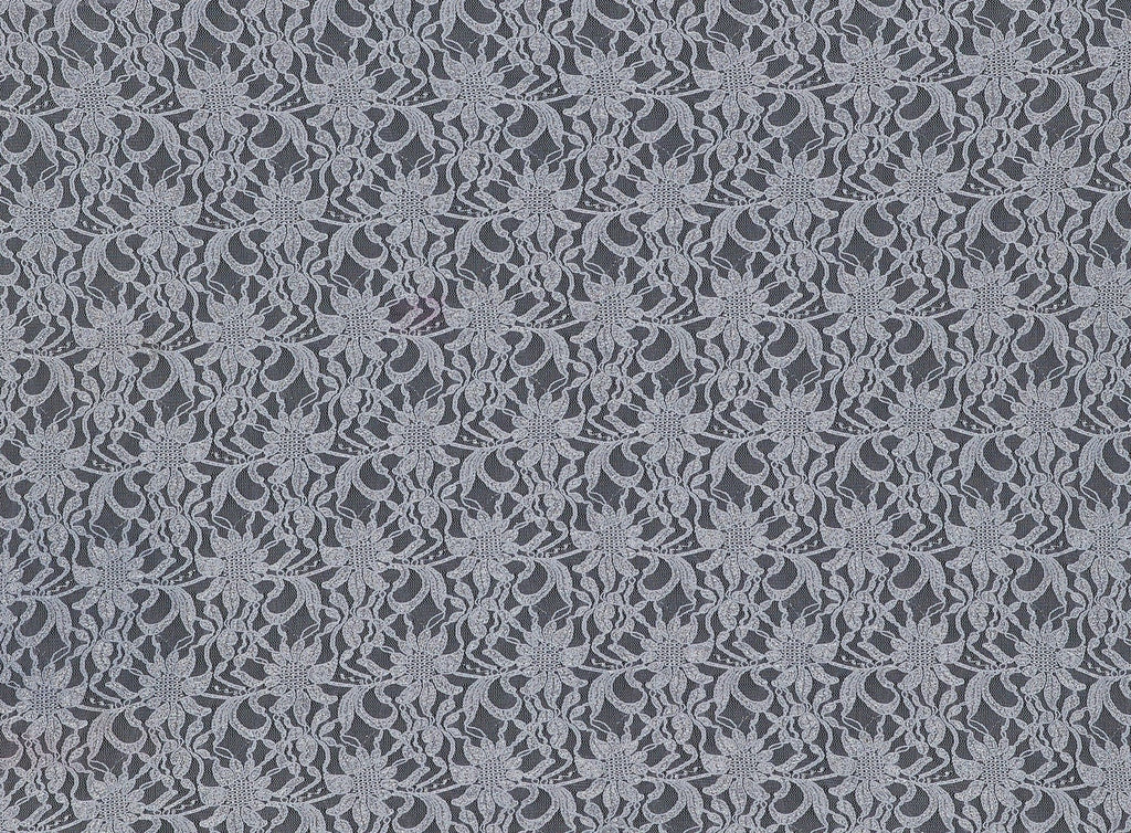 SILVER | 21067-SCALLOP - TARA METALLIC STRETCH LACE SCALLOP CUT - Zelouf Fabrics