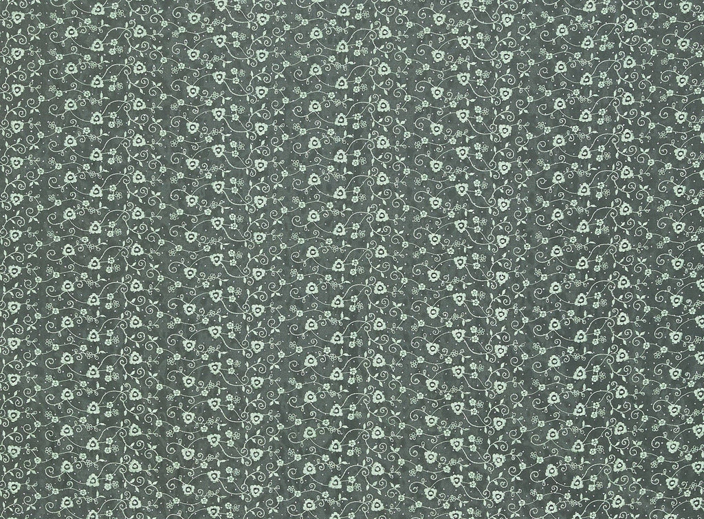 FLOWER EMB SCALLOP CUT W/ SIL GLITTER ON ORGANZA  | 21069-926  - Zelouf Fabrics