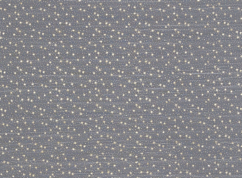 IVORY/GOLD | 21089-1060 - PLEATED TULLE WITH STARS FOIL - Zelouf Fabrics