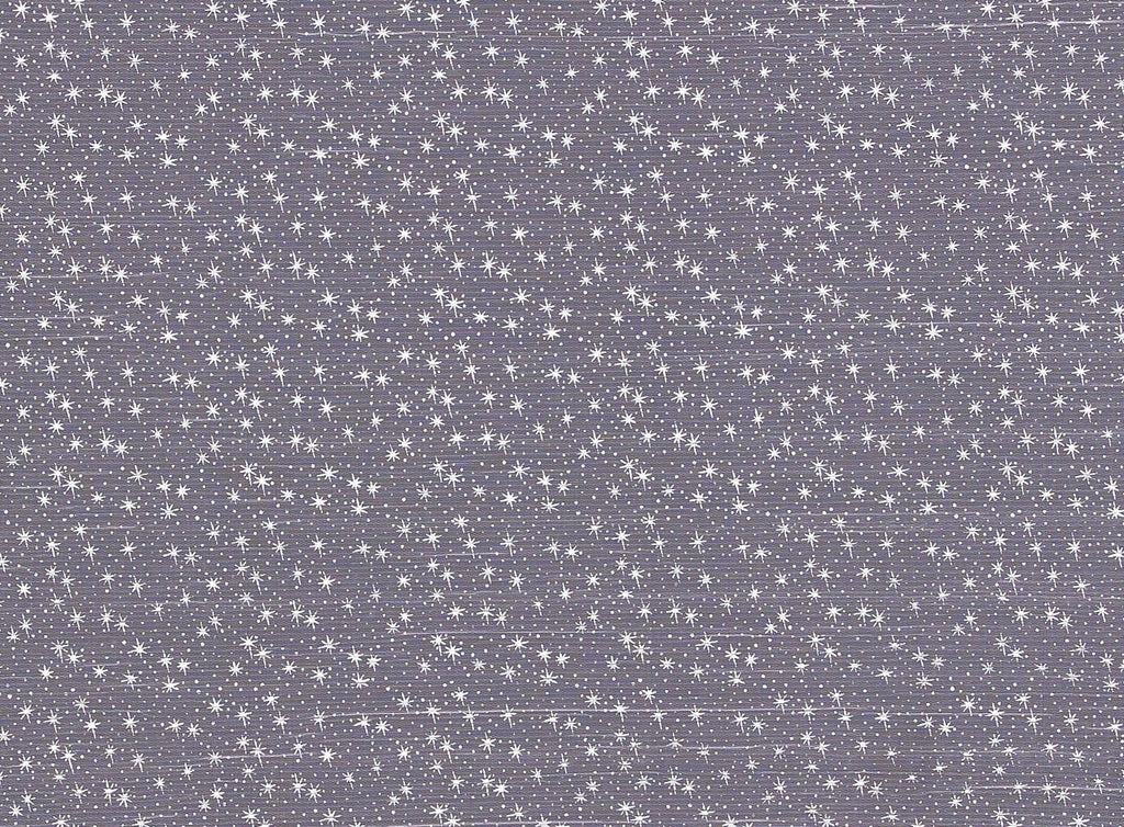 PINK/SILVER | 21089-1060 - PLEATED TULLE WITH STARS FOIL - Zelouf Fabrics