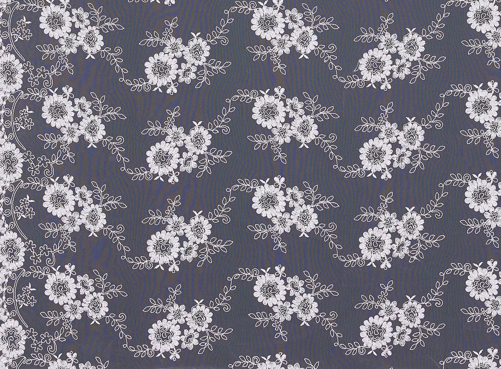 CORD EMB DOUBLE BORDER ON TULLE SCALLOP CUT  | 21103  - Zelouf Fabrics